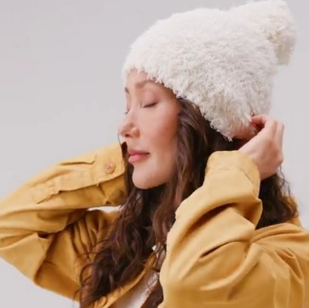 Lemon Snow Drift Beanie Hat